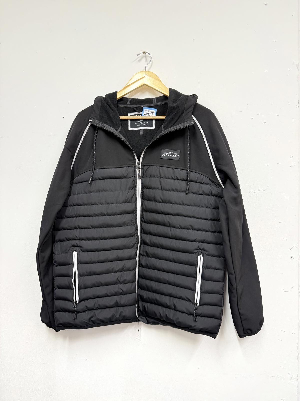 Andrew Mackenzie McKenzie Men's Black Puffer Jacket with Hood Size US L / EU 52-54 / 3 - 1 Thumbnail