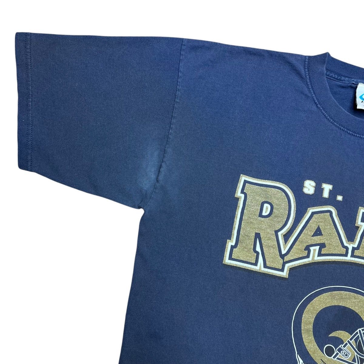 NFL × Vintage Vintage 1990s NFL St. Louis Rams Spell Out 3D Graphic Tee Size US XL / EU 56 / 4 - 5 Thumbnail