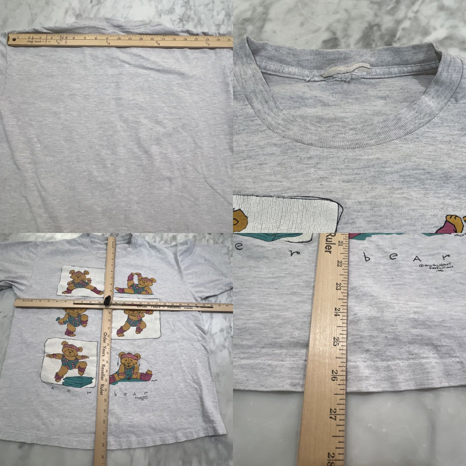Vintage VINTAGE Aerobear T Shirt XL Gray Short Sleeve Bears Graphic Tee 1990s Mens Size US XL / EU 56 / 4 - 8 Thumbnail