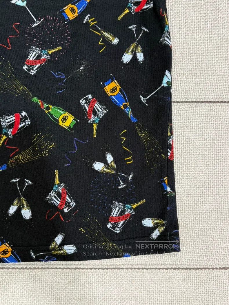 Balenciaga Balenciaga Champagne Print Short Sleeve Size US M / EU 48-50 / 2 - 6 Thumbnail