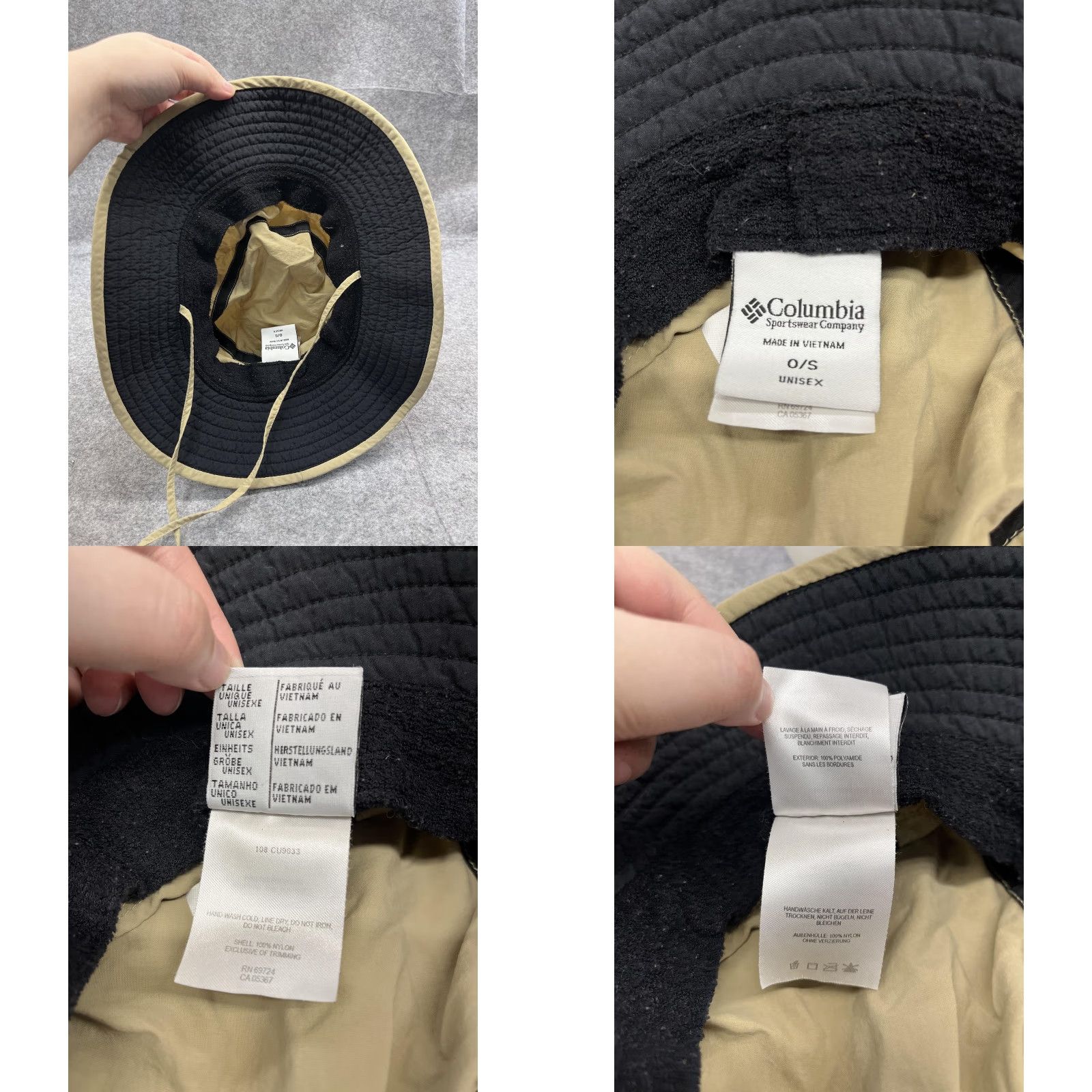 Vintage Columbia Hat Boonie Fitted Unisex One Size Beige Wide Brim Outdoor Hiking Size ONE SIZE - 9 Thumbnail
