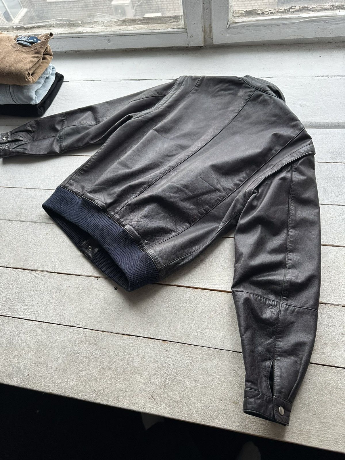 Other 🚨VNTG LEATHER JACKET AVANT GARDE ASYMMETRICAL BLACK MOTO Size US S / EU 44-46 / 1 - 14 Thumbnail