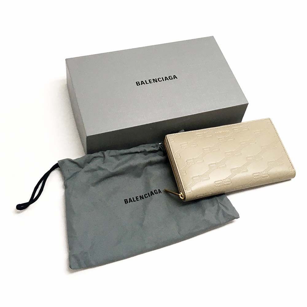 Balenciaga o1mt1gz0924 Size: OS / Continental Zip Wallet Fit in Beige Size ONE SIZE - 7 Thumbnail