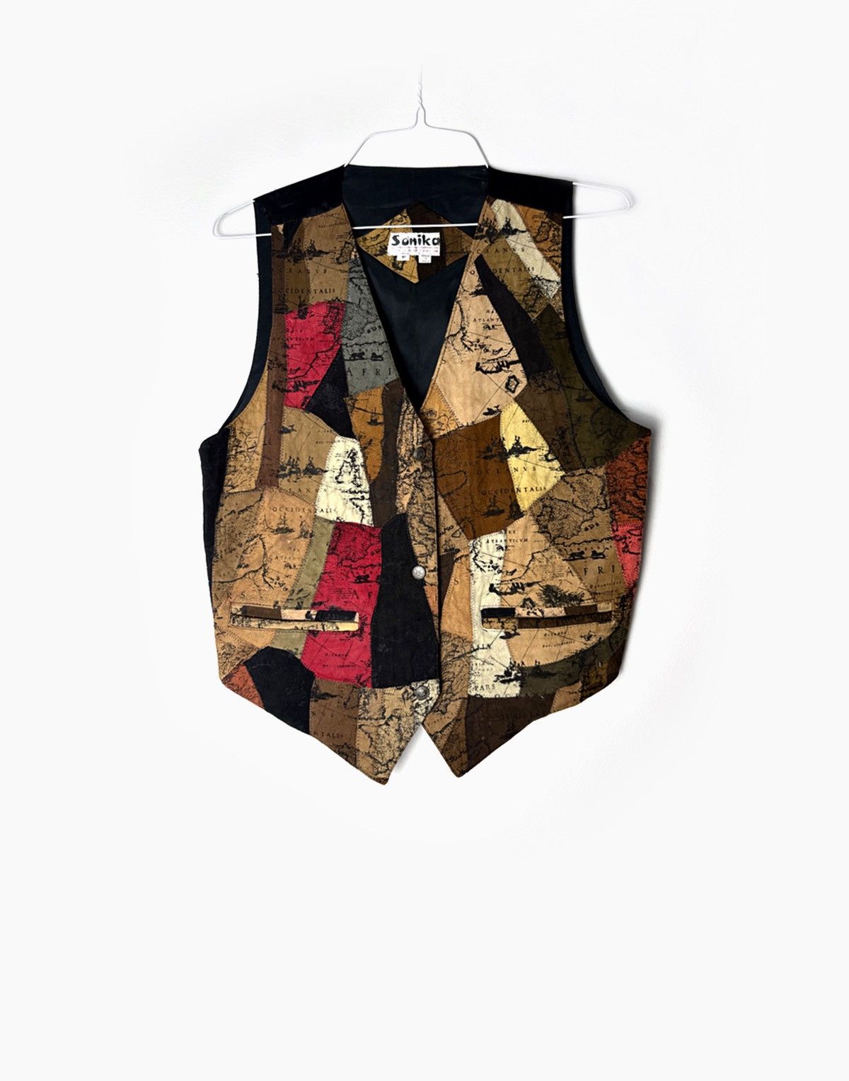 Japanese Brand Vintage Sonika Leather Patchwork Vest Size US M / EU 48-50 / 2 - 1 Thumbnail