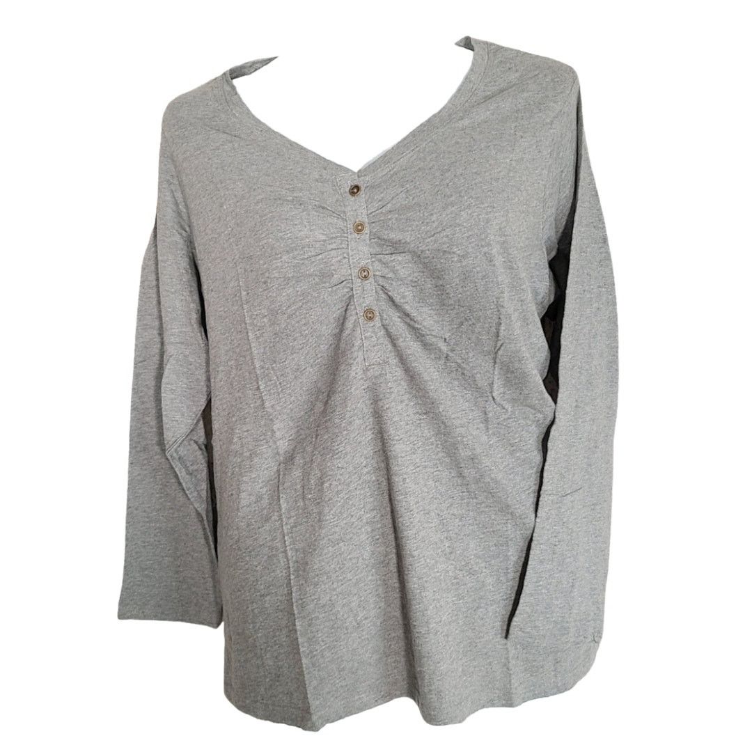 Faded Glory Faded Glory gray long sleeve shirt size 2x Size XXL / US 16-18 / IT 52-54 - 6 Thumbnail