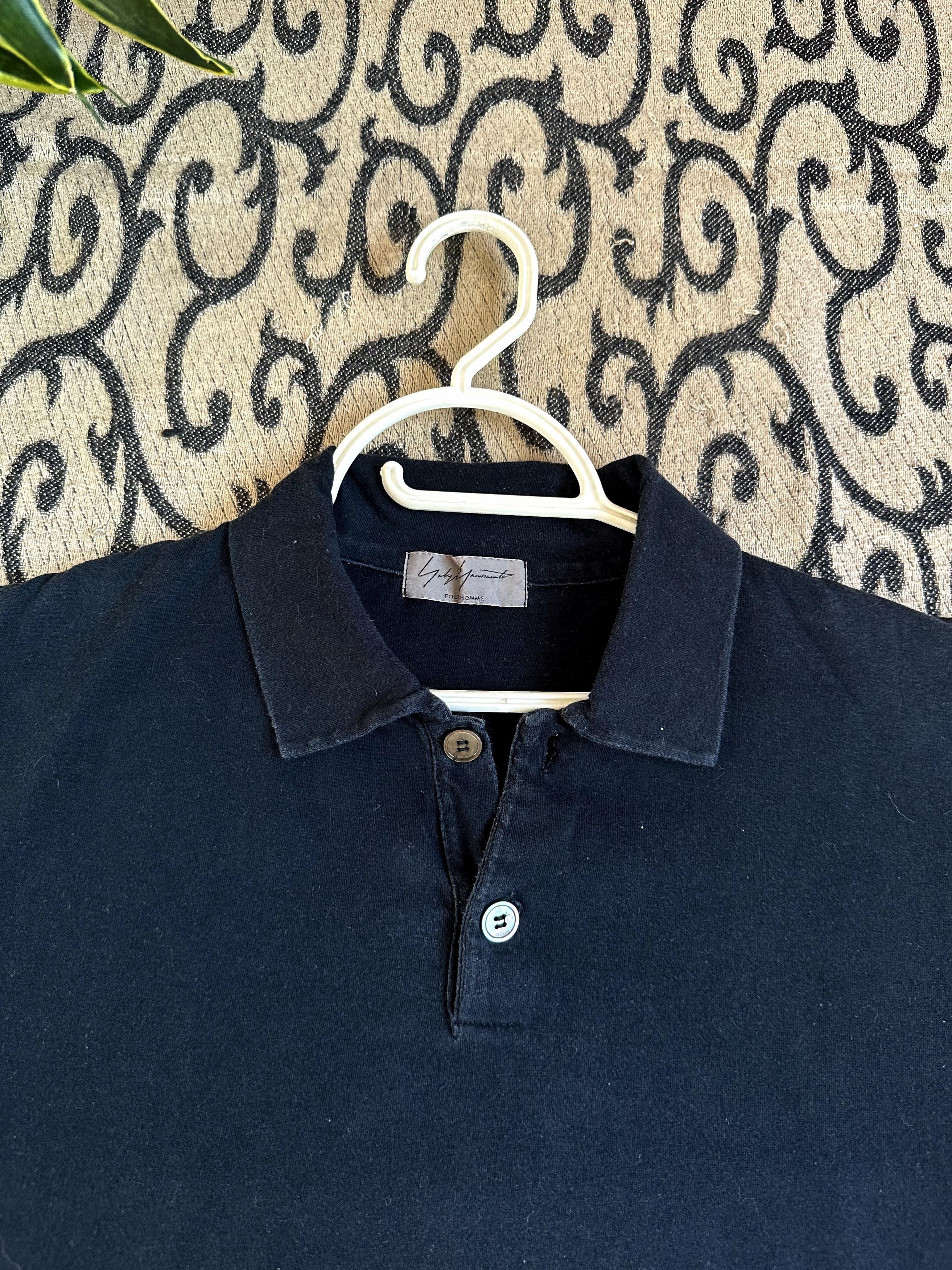 Japanese Brand × Yohji Yamamoto Vintage 90s Yohji Yamamoto Blue Polo Archival Clothing Italy Size US M / EU 48-50 / 2 - 5 Thumbnail