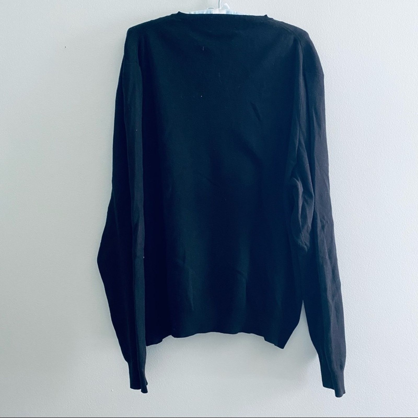 Polo Ralph Lauren Polo RL black vneck pima cotton sweater Size US XL / EU 56 / 4 - 3 Thumbnail