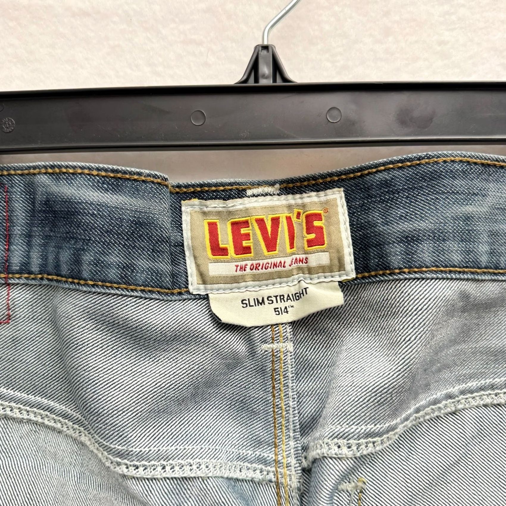 Levi's Levi's 514 Slim Straight Jeans 36x30 Denim Distressed 90s 00s Y2K Men Regular Blue Jeans Mens Size US 36 / EU 52 - 5 Thumbnail