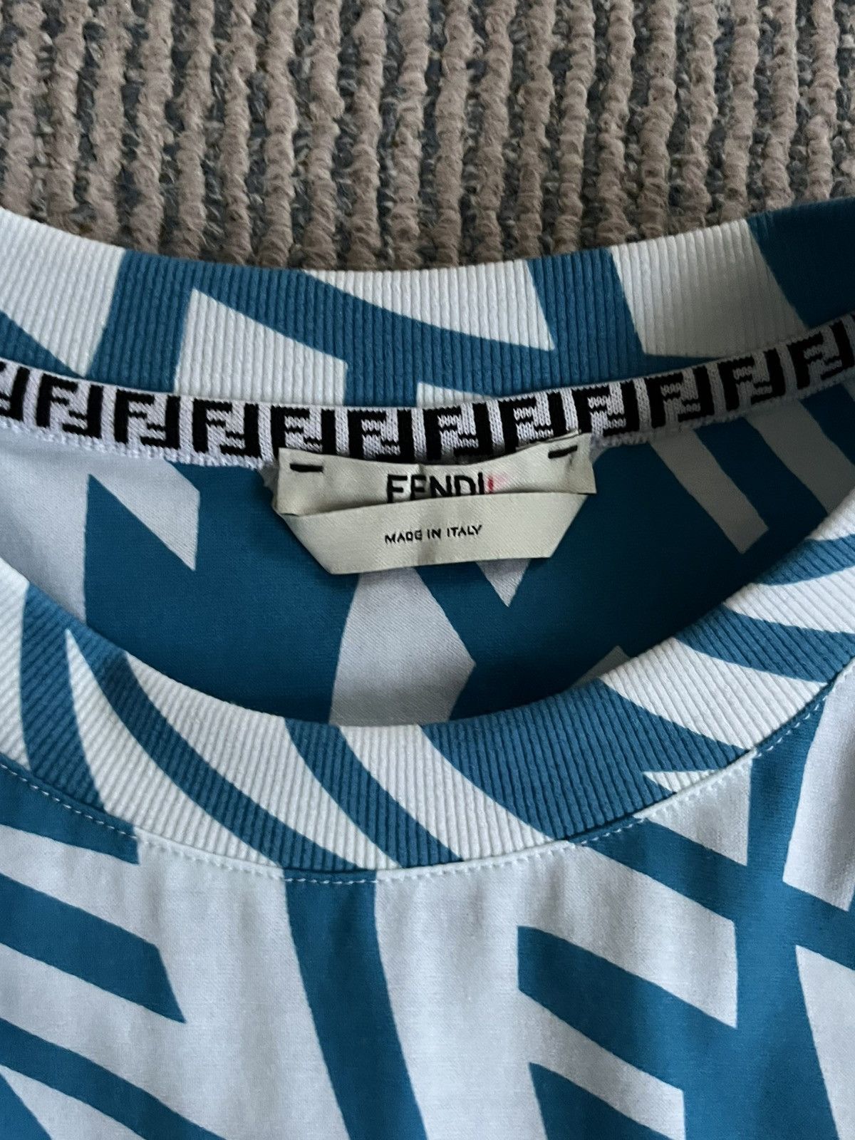 Fendi FF Vertigo Blue T-Shirt Size S / US 4 / IT 40 - 2 Thumbnail