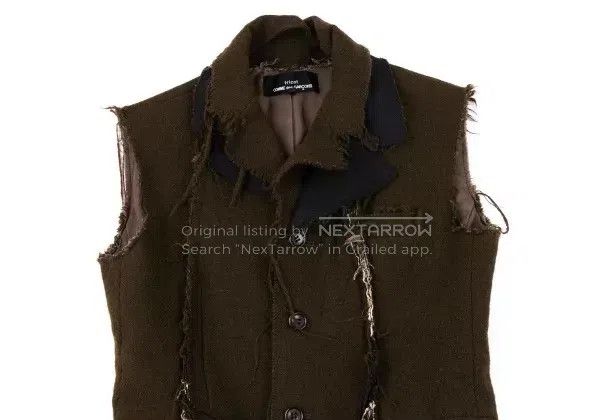 Comme des Garcons Comme des Garcons Olive green vintage waistcoat top Size S / US 4 / IT 40 - 4 Thumbnail