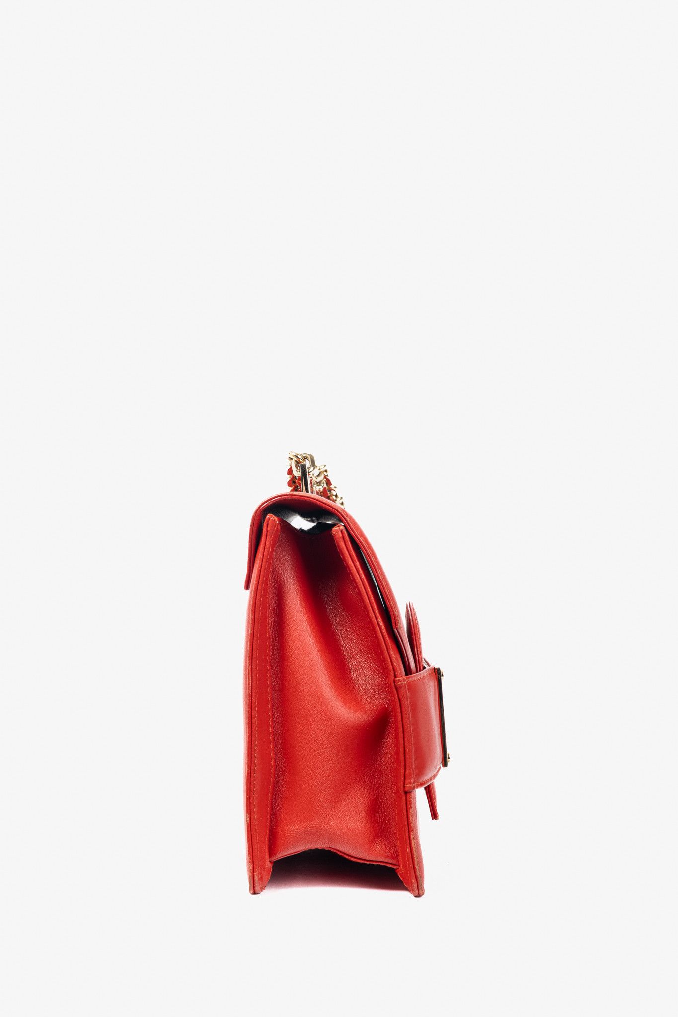 N21 N21 Bad-Belle Red Leather Flap Shoulder Bag Size ONE SIZE - 3 Thumbnail