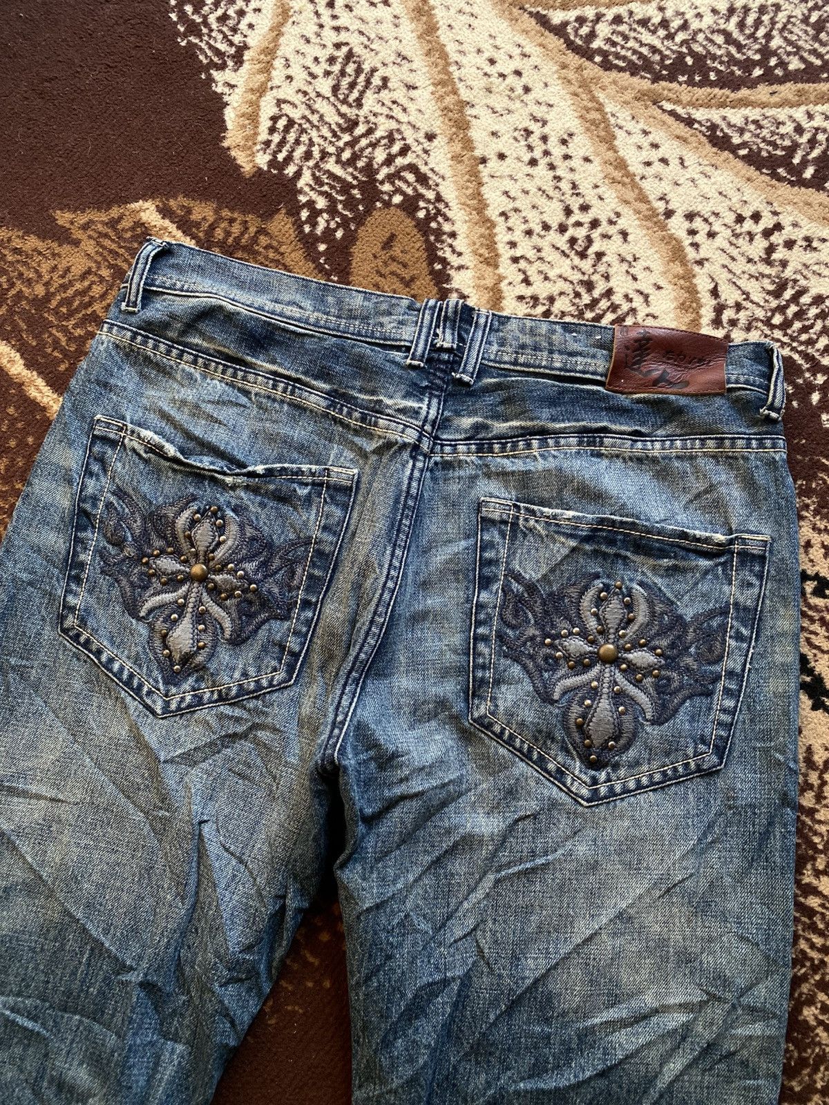If Six Was Nine Osaka Big Train Ripped Jeans Size US 34 / EU 50 - 4 Thumbnail