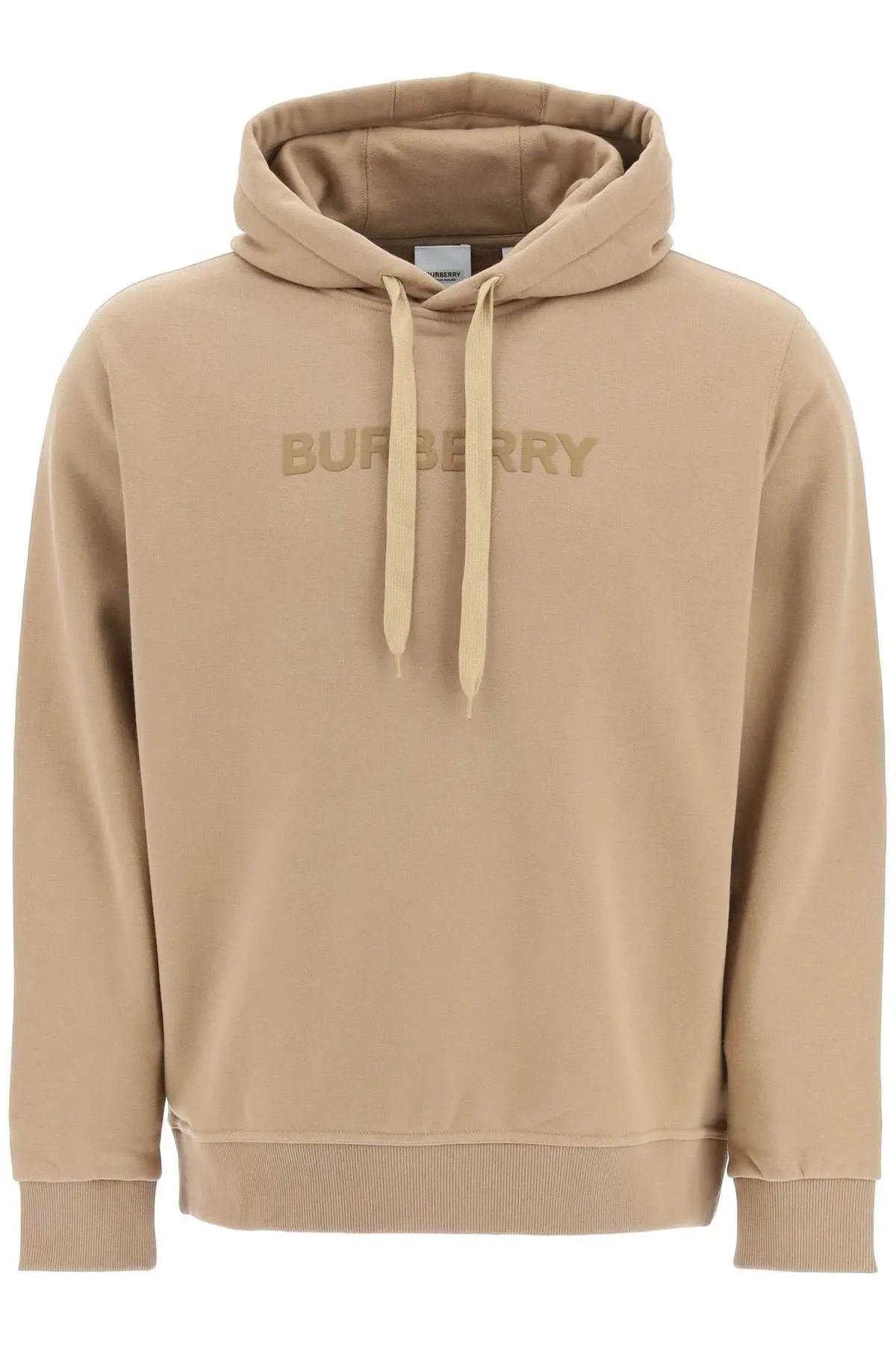 image of Burberry O1S22I1N0224 Logo Print Ansdell Hoodie In Beige, Men's (Size XL)