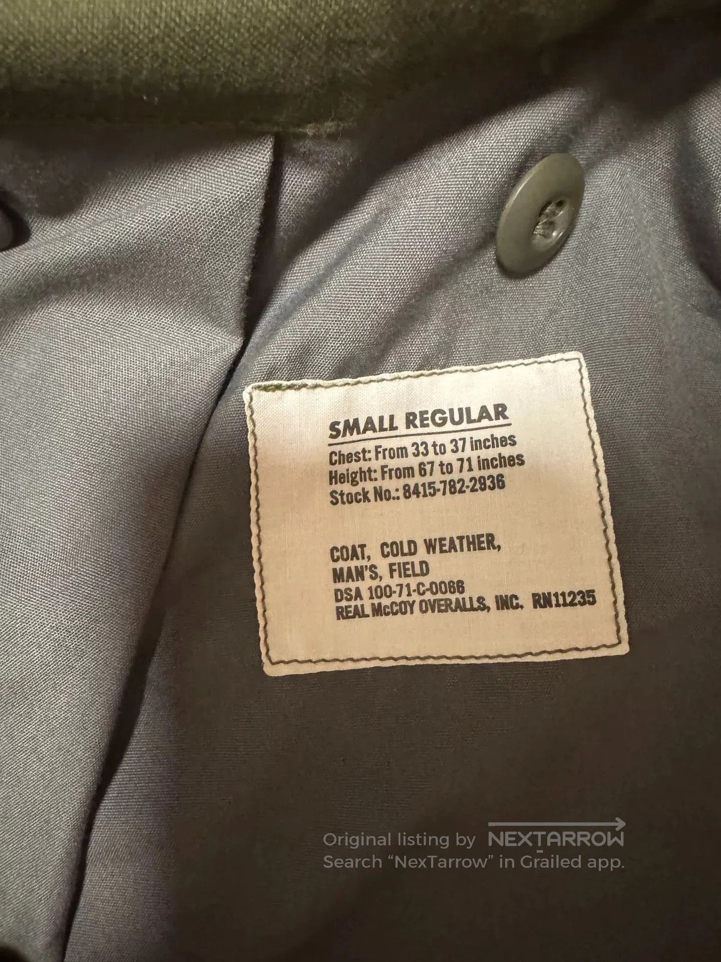 The Real McCoy's The Real McCoy's RM M65 Field Jacket. Size US S / EU 44-46 / 1 - 7 Thumbnail