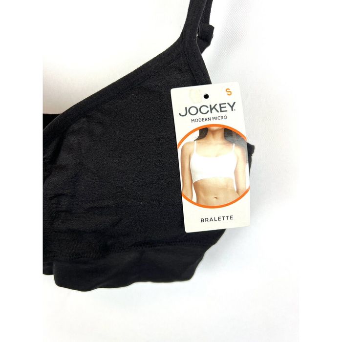 Jockey Modern Micro Seamfree Bralette in Black, Size Small