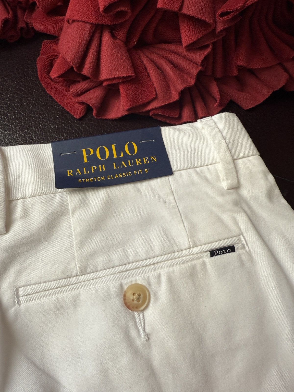 Polo Ralph Lauren NWT Polo Ralph Pony Classic Fit 9" White Blue Shorts 33W Size US 33 - 8 Thumbnail