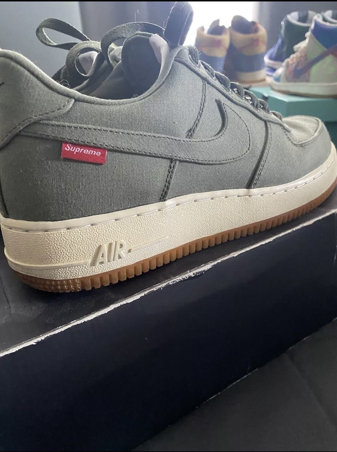 Nike × Supreme Nike Supreme x Air Force 1 Premium 08 NRG Low Cargo Khaki Size US 8.5 / EU 41-42 - 2 Thumbnail