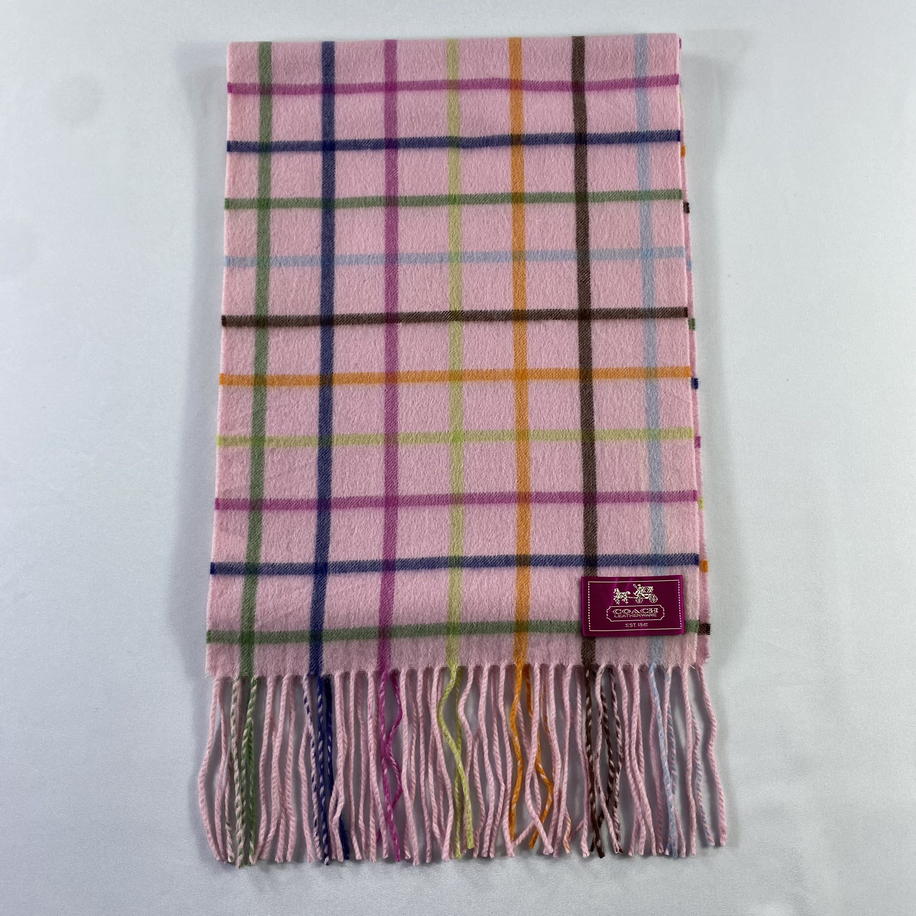 Coach Coach Scarf Plaid Neck Wrap Cashmere Muffler Size ONE SIZE - 2 Thumbnail