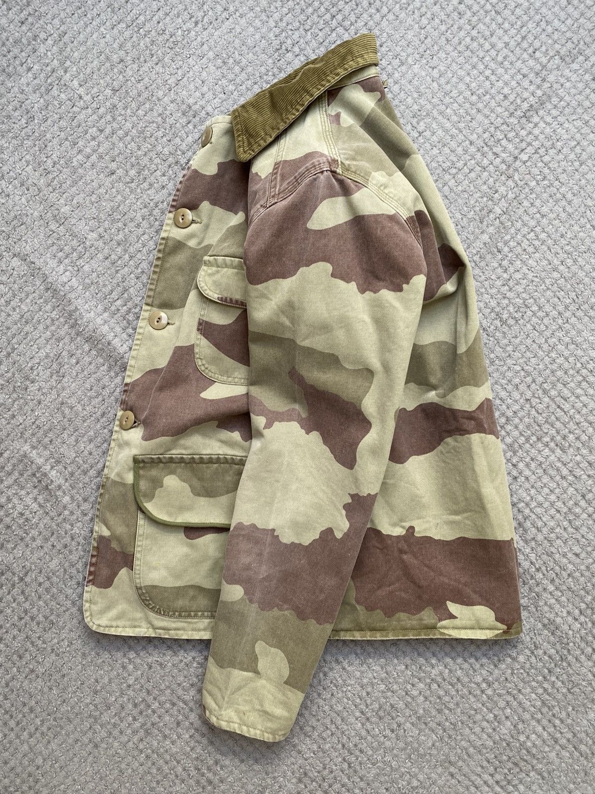 A.P.C. A.P.C. Camouflage Work Coat W/ Corduroy Collar And Flannel Size US XS / EU 42 / 0 - 6 Thumbnail