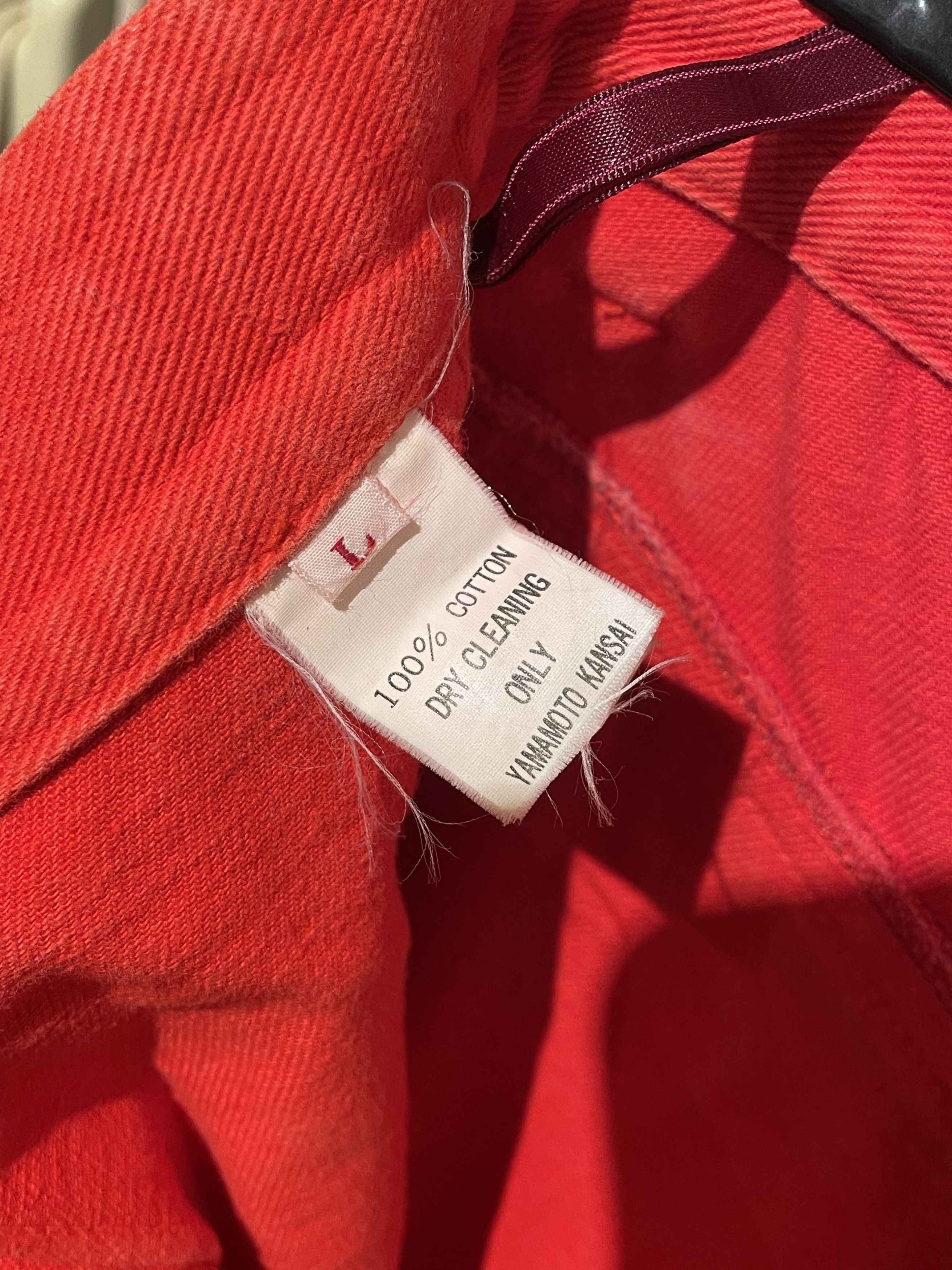 Kansai Yamamoto Kansai Yamamoto vintage red denim pants cargo Size US 34 / EU 50 - 6 Thumbnail
