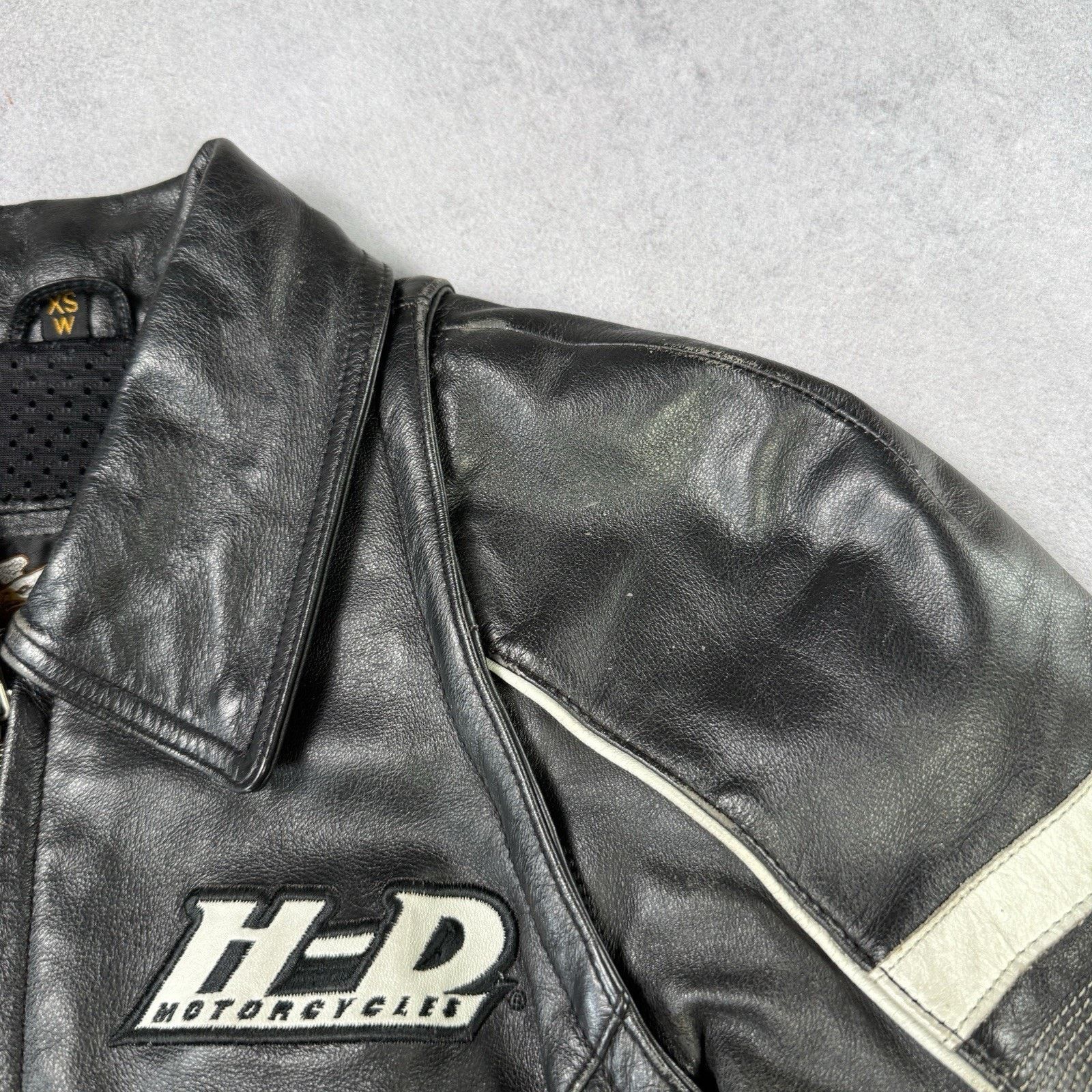 Harley Davidson Harley Davidson Leather Racing Jacket Women's Vintage Y2K Size XS / US 0-2 / IT 36-38 - 13 Thumbnail