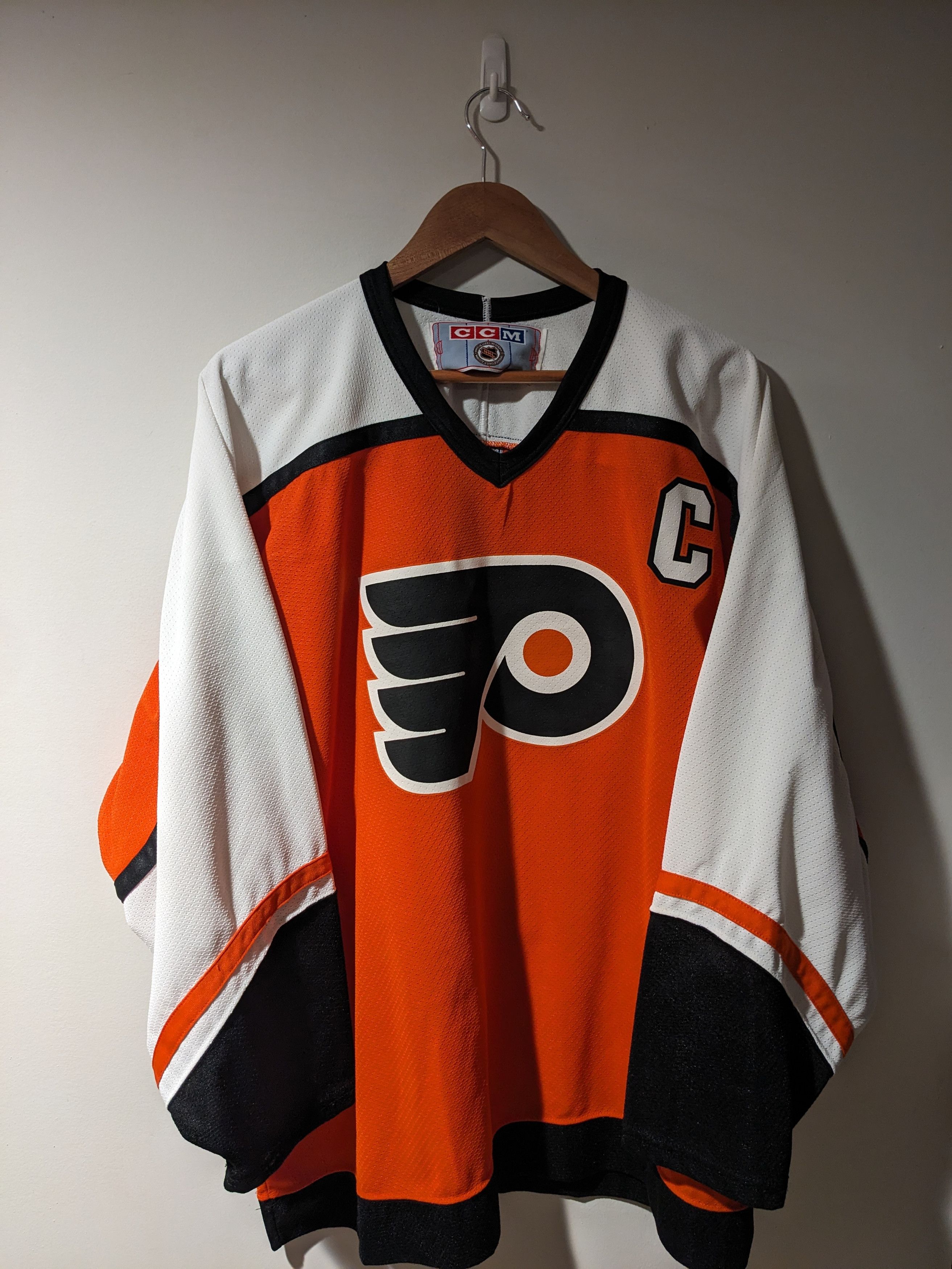 NHL Vintage 90s Philadelphia Flyers CCM Lindros Sports Jersey Size US XL / EU 56 / 4 - 1 Thumbnail