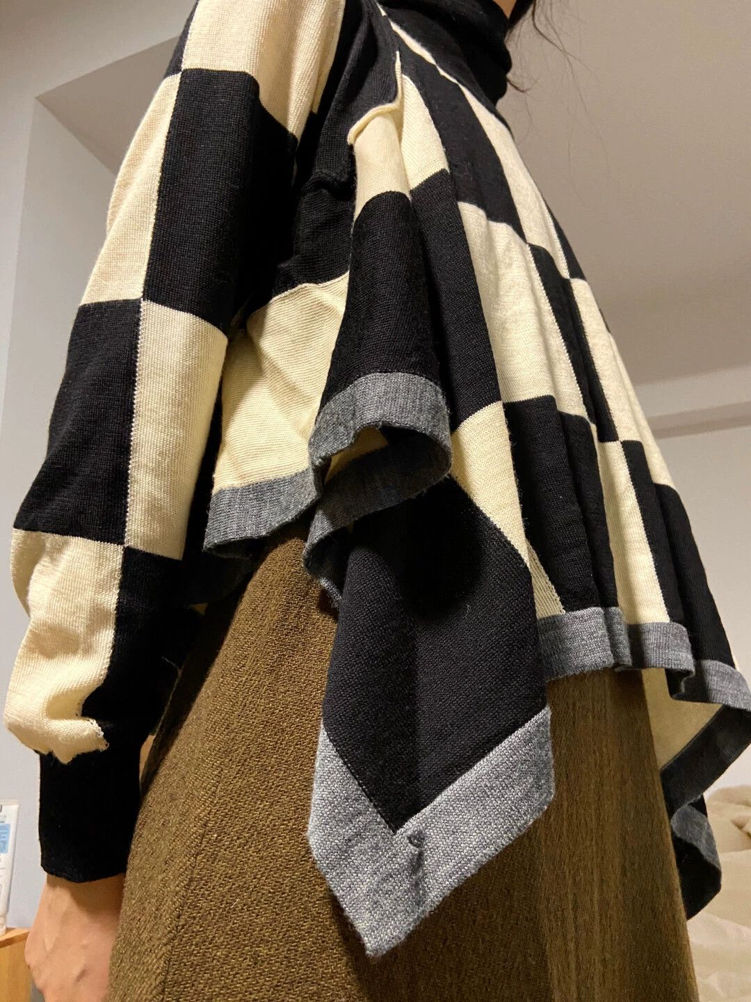 Comme des Garcons COMME des GARCONS 2000s Irregular Hem Checkered Knit Top Size ONE SIZE - 7 Thumbnail