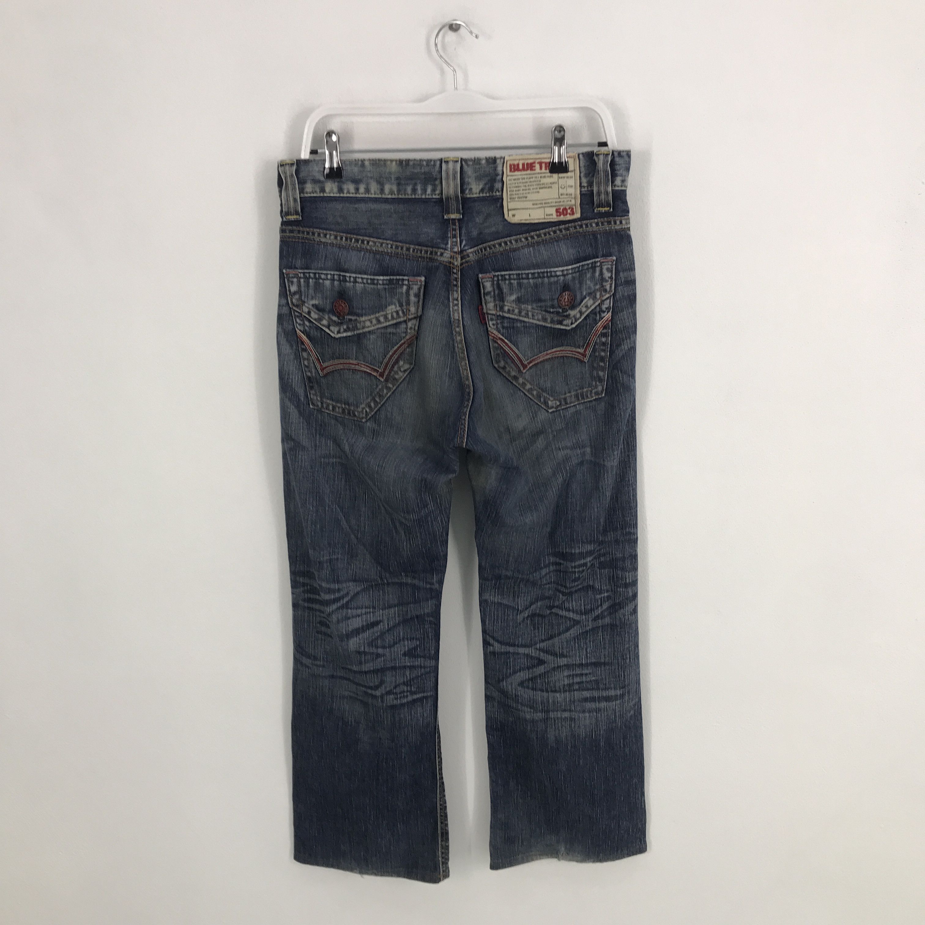 Edwin × Japanese Brand Rare edwin blue trip 503 distressed denim Jeans Size US 32 / EU 48 - 4 Thumbnail