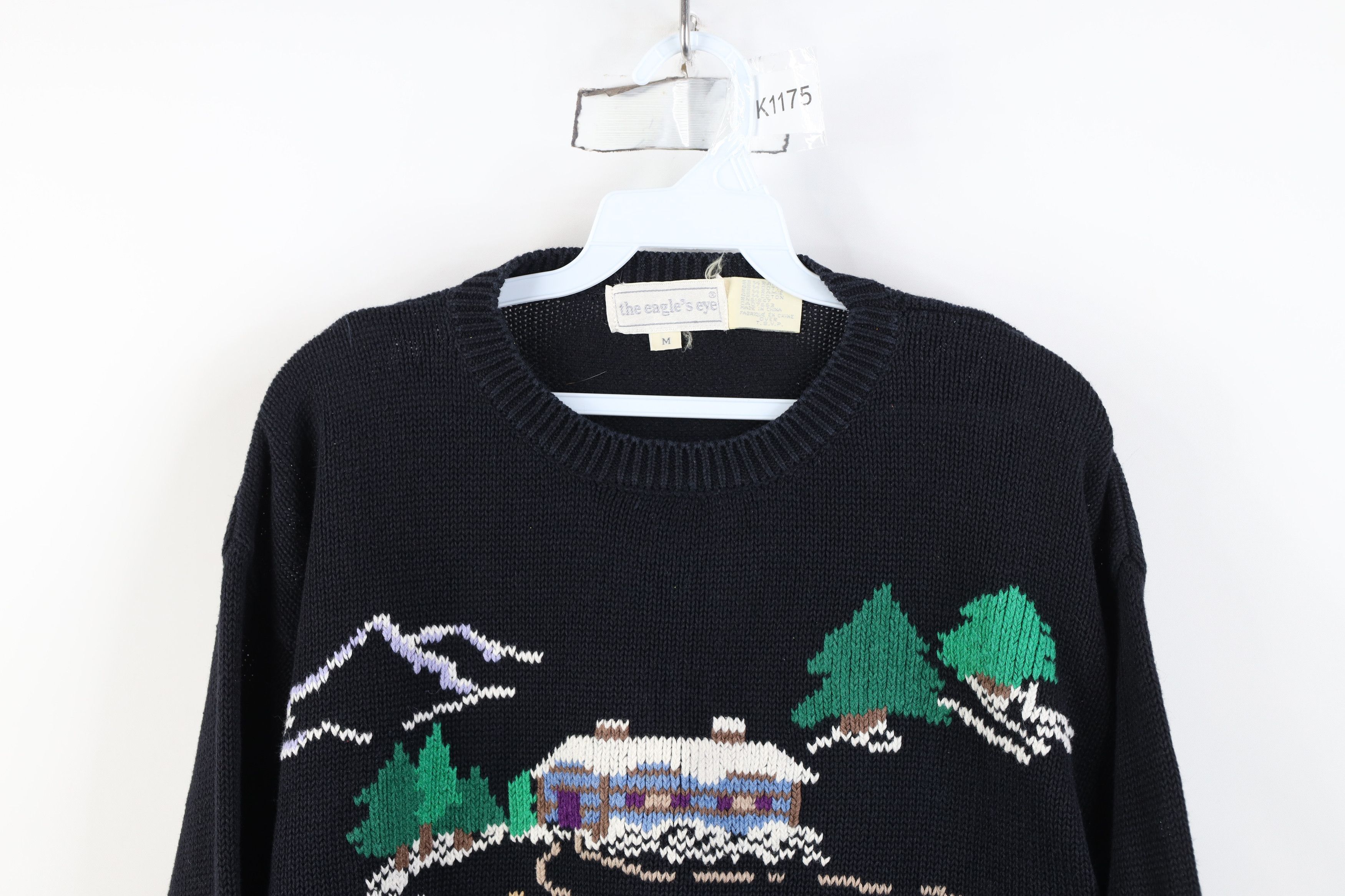 Vintage Vintage 90s Streetwear Christmas Winter Needlepoint Sweater Size M / US 6-8 / IT 42-44 - 2 Thumbnail