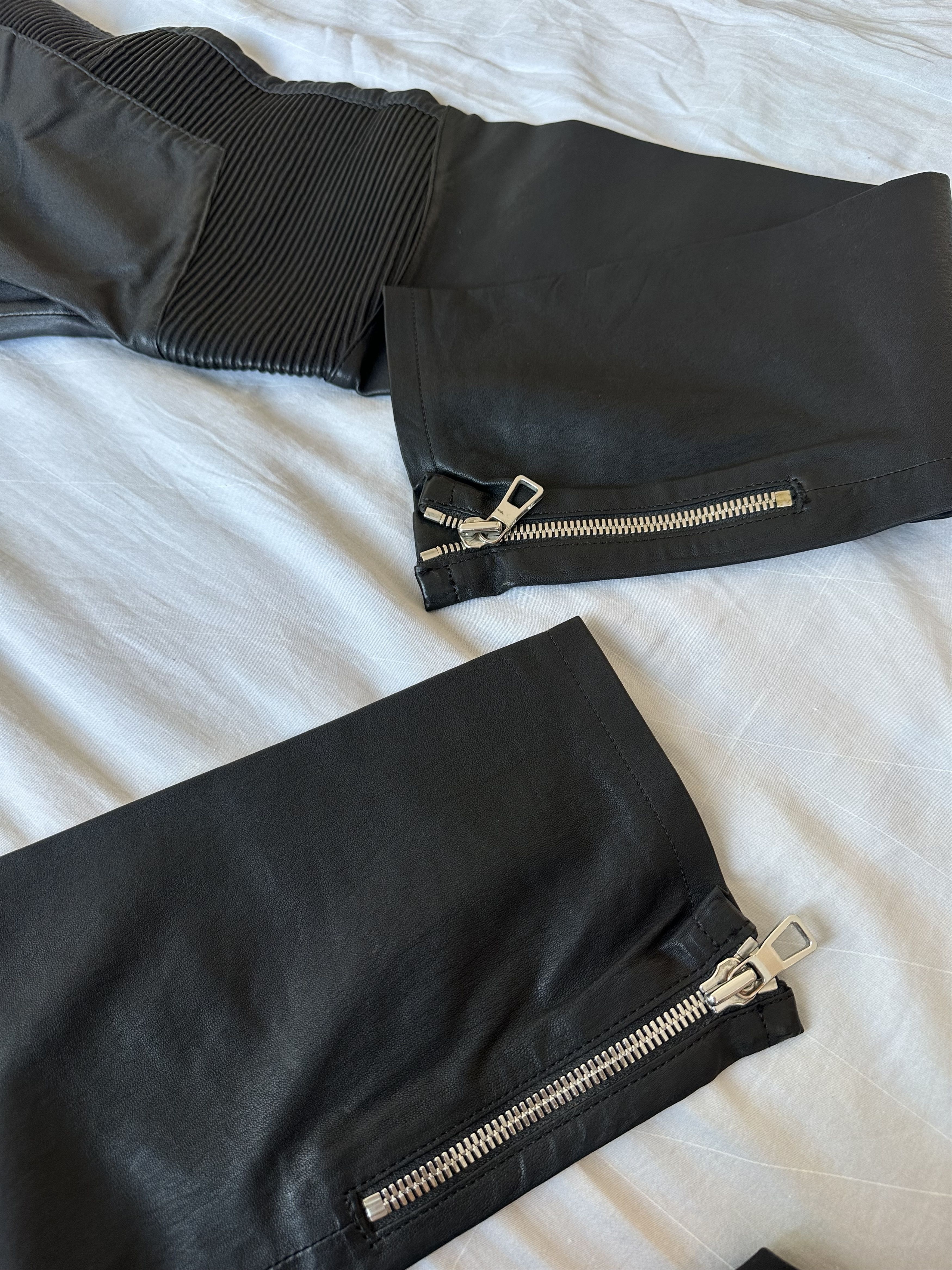 Balmain × H&M H&M x Balmain F/W 2015 Biker Leather Pants Size US 32 / EU 48 - 6 Thumbnail