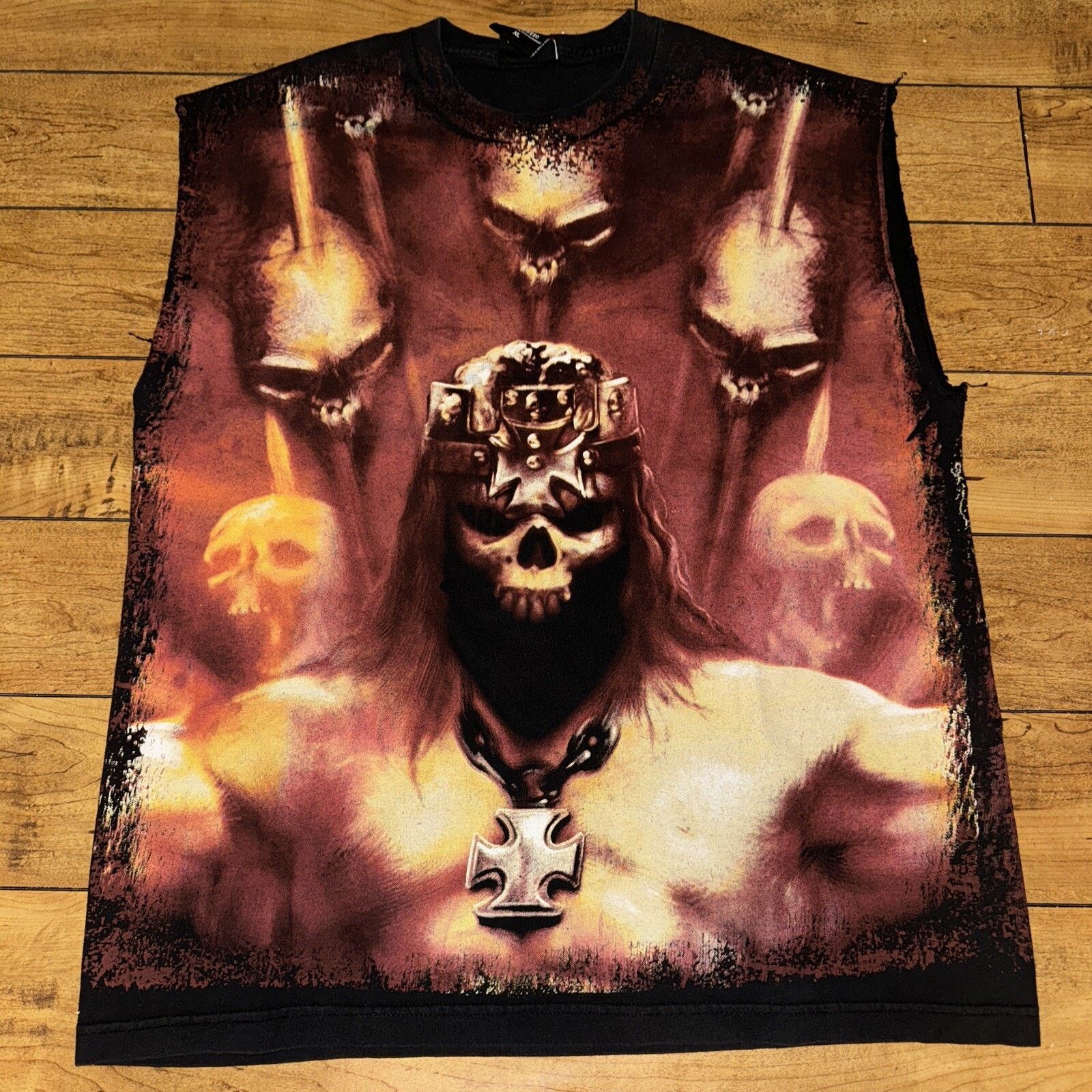 Vintage × WWE Vintage 90s WWE Triple H Shirt XL Skull King ALP Wrestling Size US XL / EU 56 / 4 - 1 Thumbnail