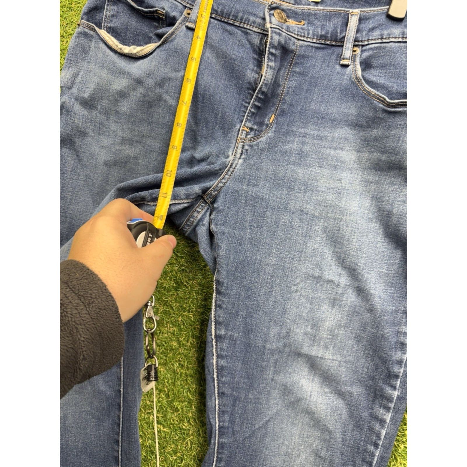 Levi's Levis Jeans Womens 32 Blue Medium Wash Denim Stretch 32x28 Bootcut Curvy Size 24" / US 00 / IT 34 - 7 Thumbnail