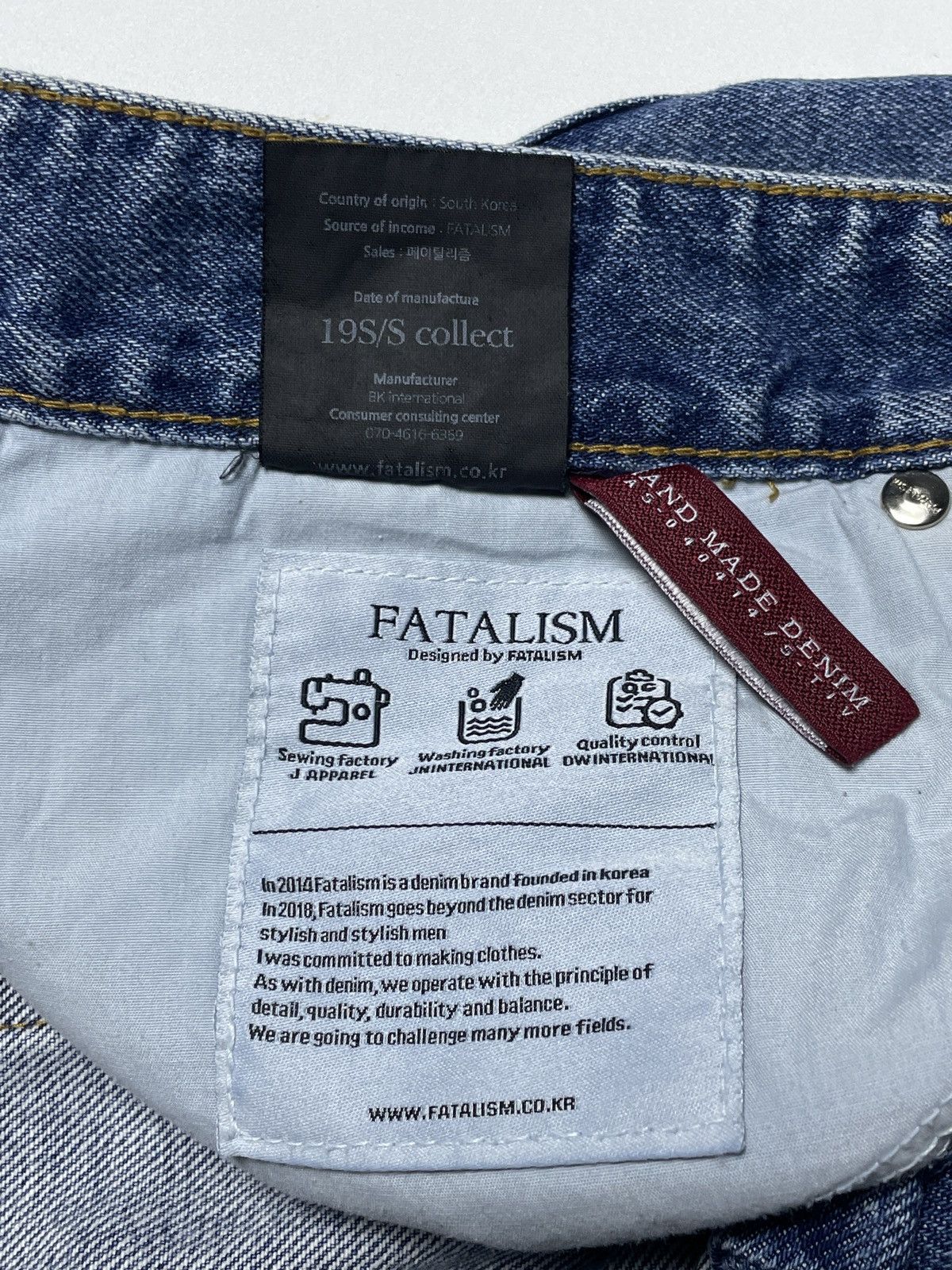 FDMTL SS19 Fatalism X Mannish De boy - Denim Pants Size US 31 - 7 Thumbnail