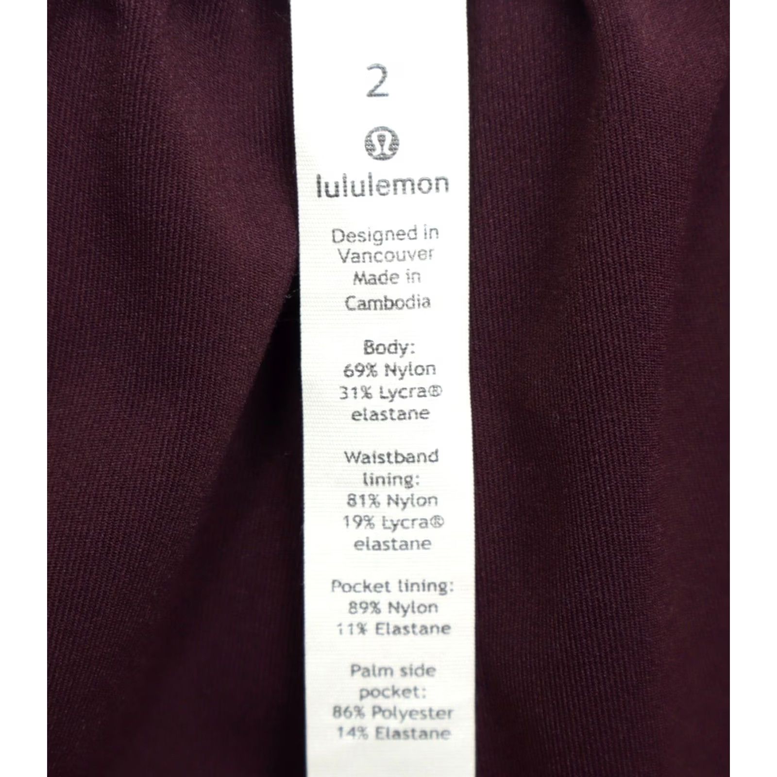 Lululemon Lululemon Women's Keep Moving Pant 7/8 High Rise Cassis Marron Sz 2 - Red Nylon Elastane Pockets Ankle 27" Inseam Activewear Casual Size 26" / US 2 / IT 38 - 6 Thumbnail