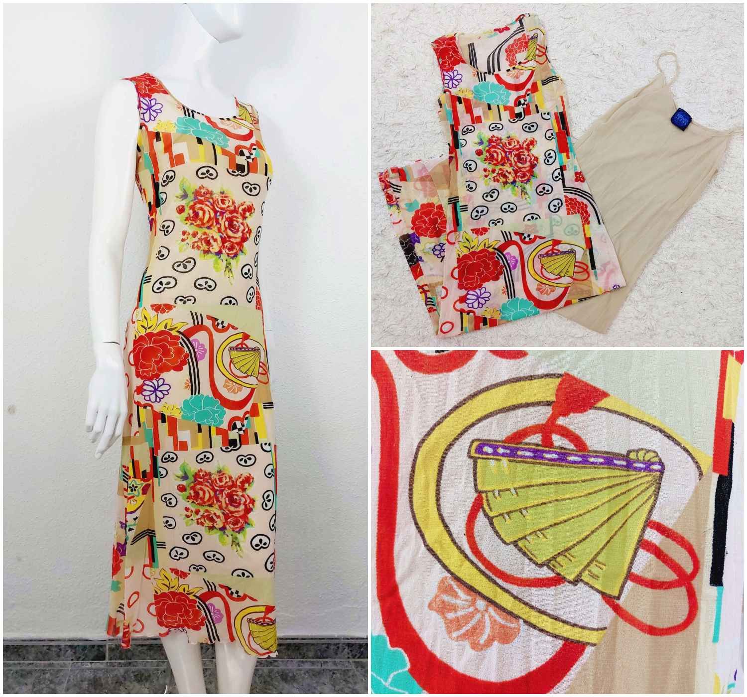 Kenzo Kenzo Rose Floral Fan Geisha Mesh Transparent Maxi Dress Size M / US 6-8 / IT 42-44 - 1 Thumbnail