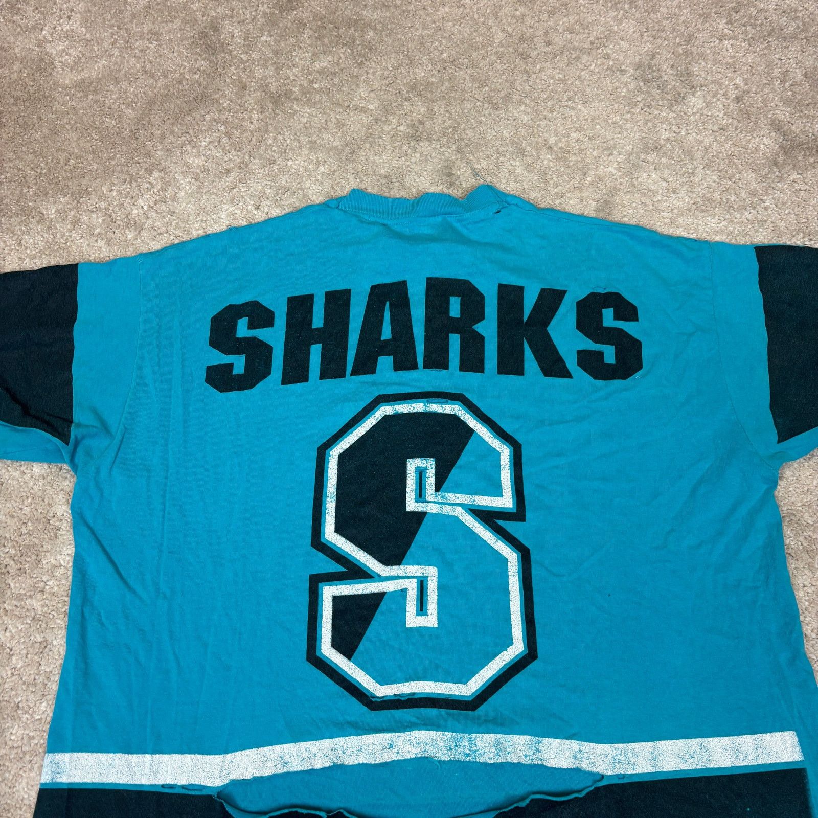 Salem Sportswear Vintage 90s San Jose Sharks Salem Sportswear Distressed XL Size US XL / EU 56 / 4 - 6 Thumbnail