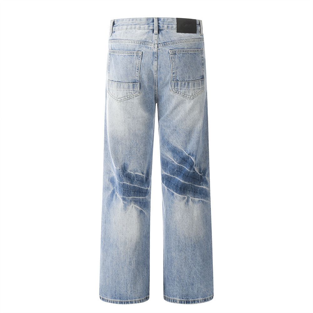 Japanese Brand Punk casual retro American distressed washed loose jeans Size US 32 / EU 48 - 3 Thumbnail