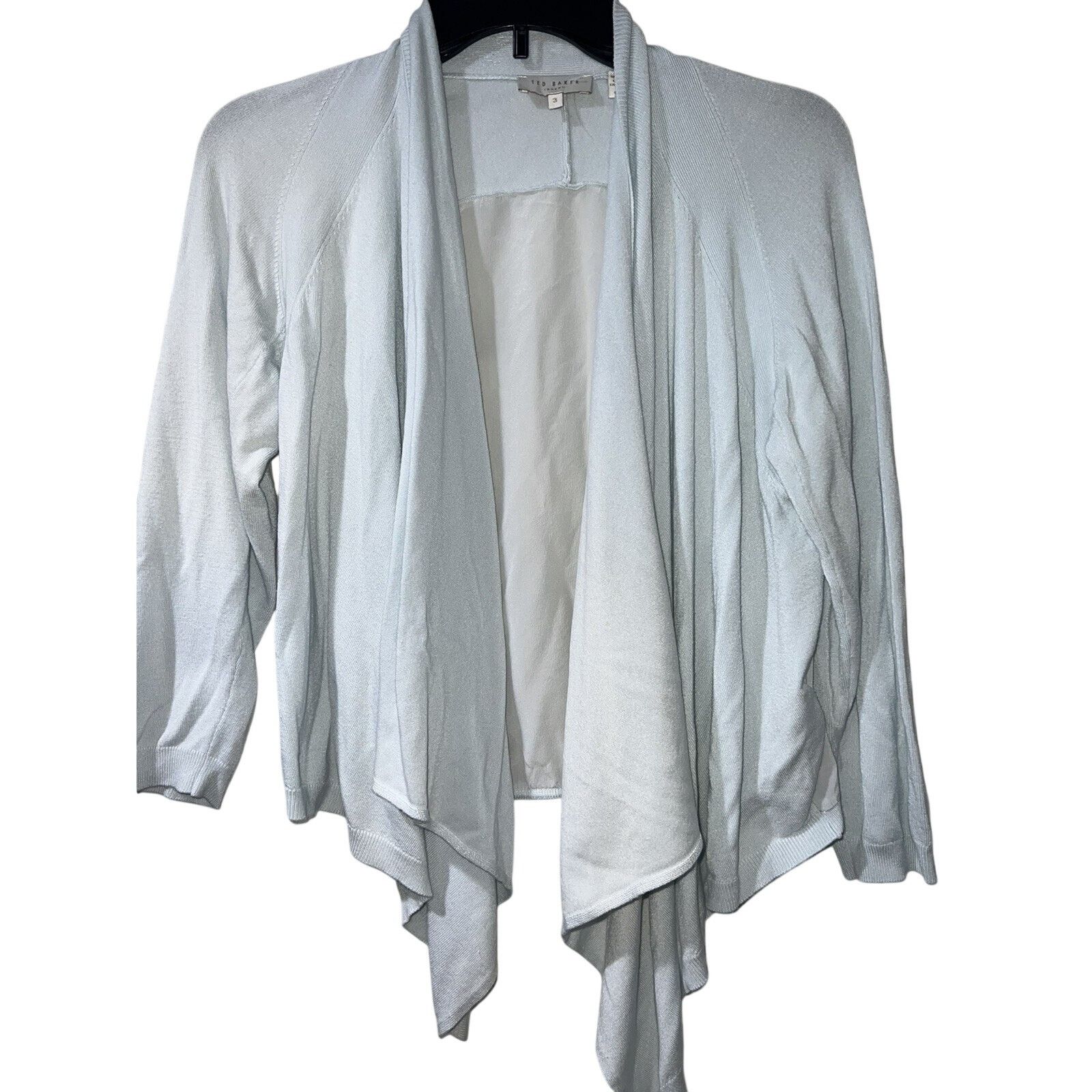 Ted Baker Ted Baker London Blue Front Cropped Cardigan Size 3 A003290 Size S / US 4 / IT 40 - 6 Thumbnail
