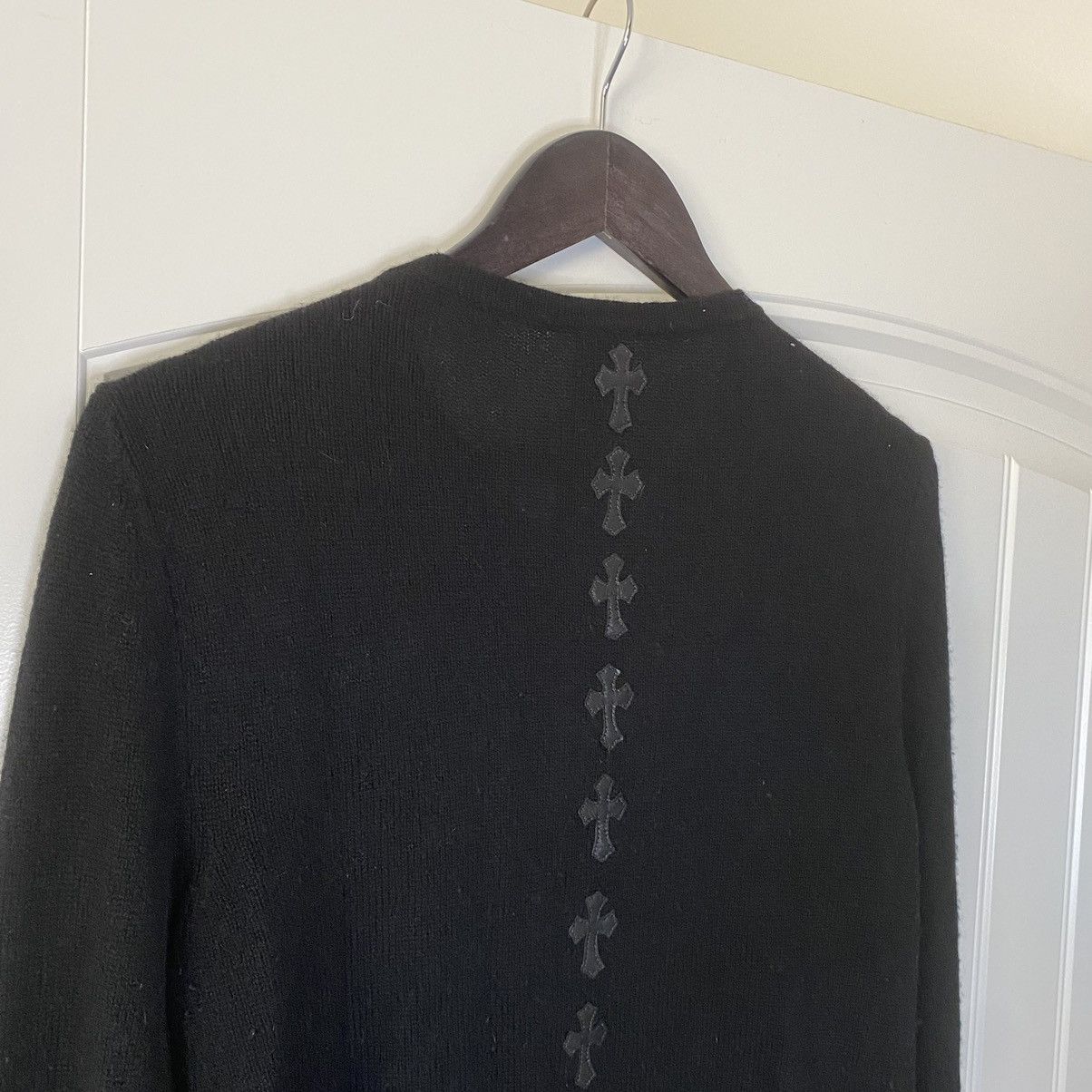 Chrome Hearts Chrome Hearts Black Cashmere Back Cross Patch Line Cardigan Size US S / EU 44-46 / 1 - 14 Thumbnail