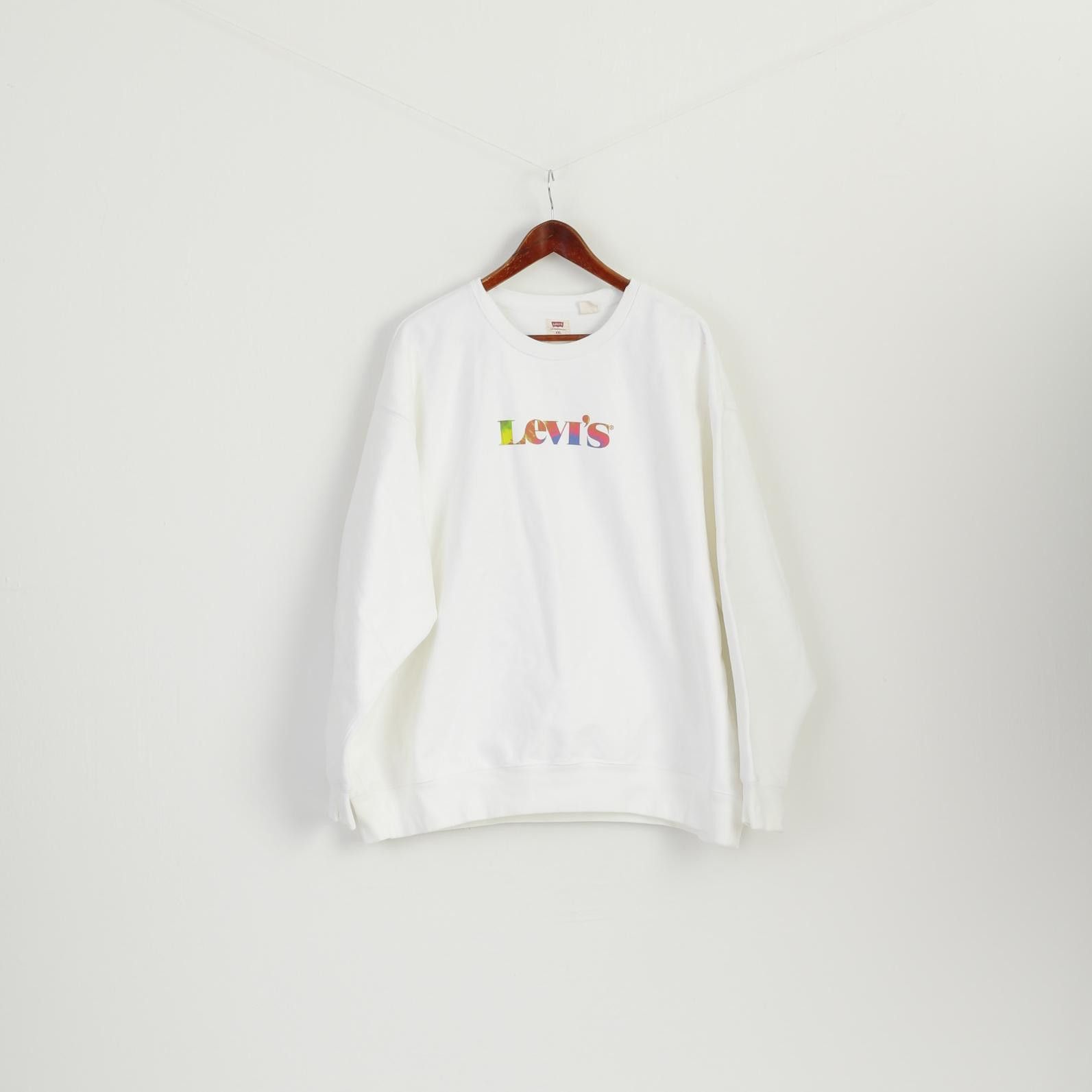Levi's Levi's Men XXL Sweatshirt White Cotton Logo Relaxed 2562 Size US XXL / EU 58 / 5 - 1 Thumbnail