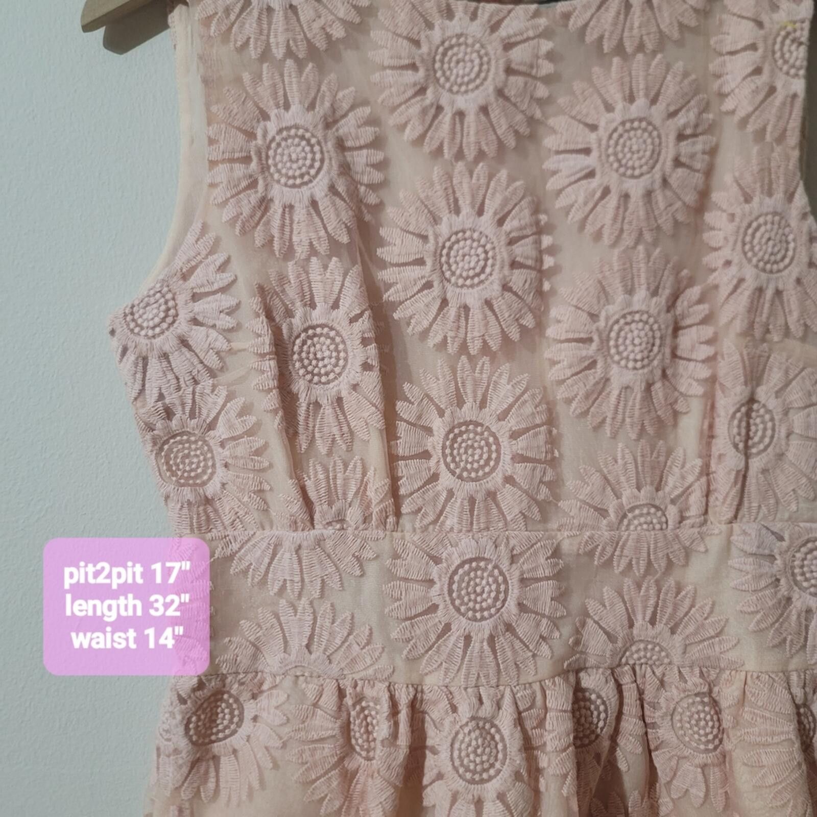 Other Pink Daisy Lace Mini Dress Coquette Sz M Spring Easter Size M / US 6-8 / IT 42-44 - 3 Thumbnail