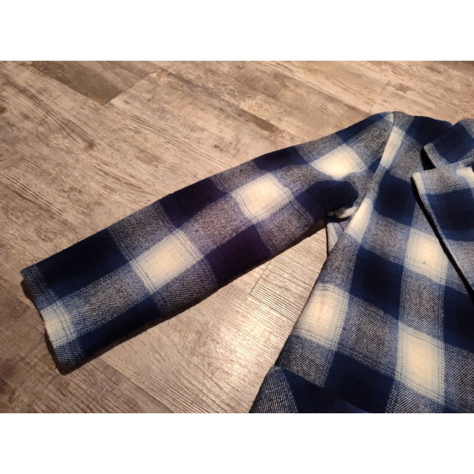 Vintage VINTAGE Susan Neal Plaid Blazer Coat Women's Medium Blue Fleece 100% Acrylic Shoulder Pads Casual Formal 90s Style Size M / US 6-8 / IT 42-44 - 5 Thumbnail