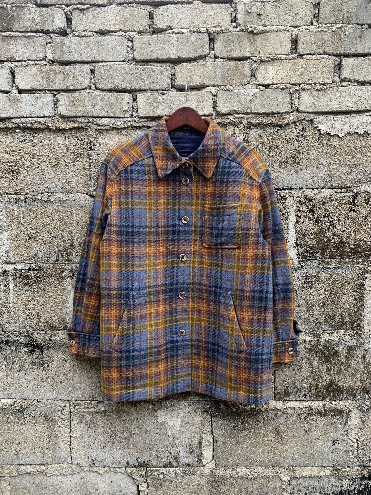 image of Vintage Daks London Flannel Jacket in Chocolate, Men's (Size Medium)