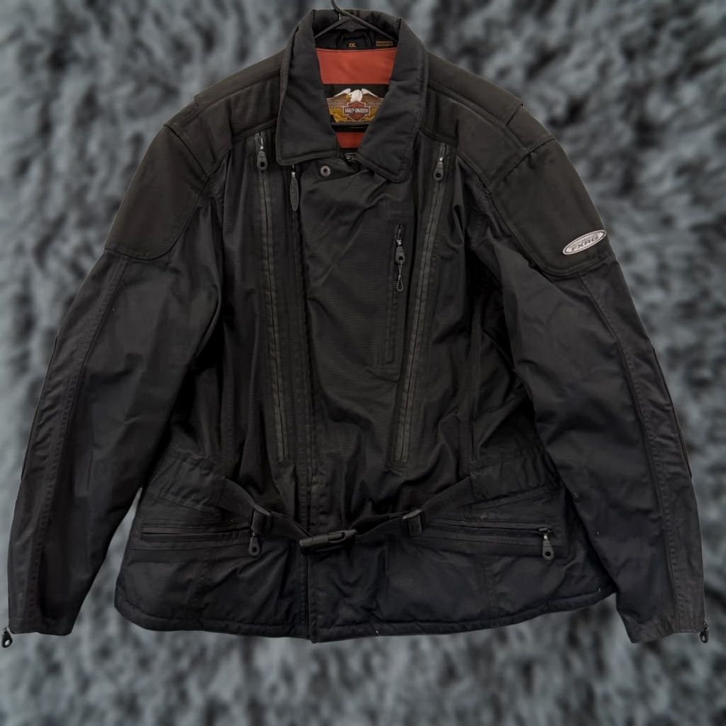 Harley Davidson VINTAGE Harley-Davidson FXRG Motorcycle Jacket Mens 2XL Black Biker Outdoor Zip Jacket Size US XXL / EU 58 / 5 - 1 Thumbnail