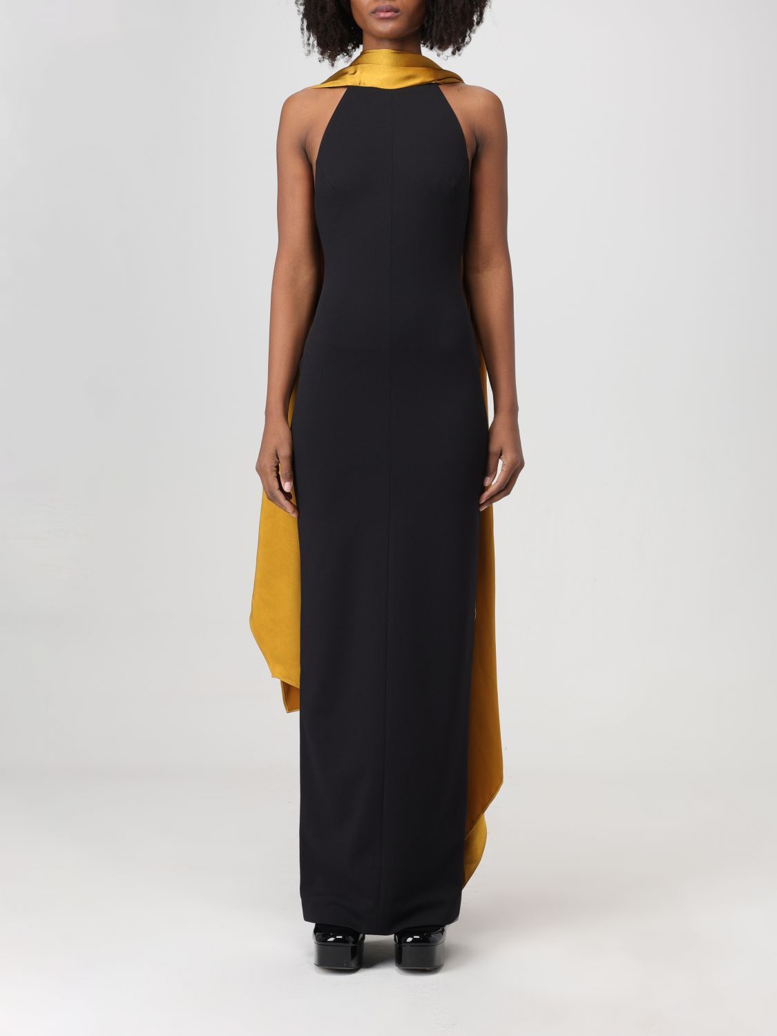 image of Solace London Dress Woman Gold, Women's (Size Medium)