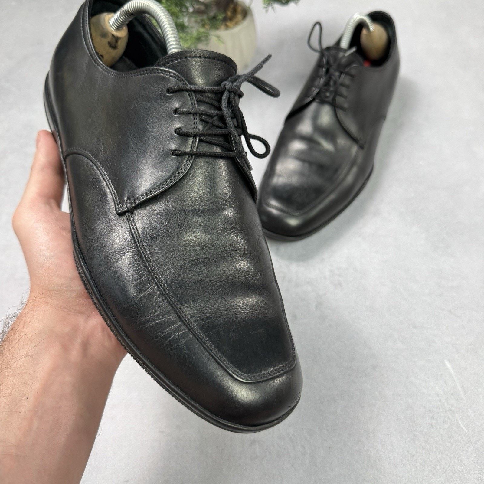 Prada Prada 1217 Black Leather Men's Shoes Casual Size 8 US 9 Size US 9 / EU 42 - 6 Thumbnail