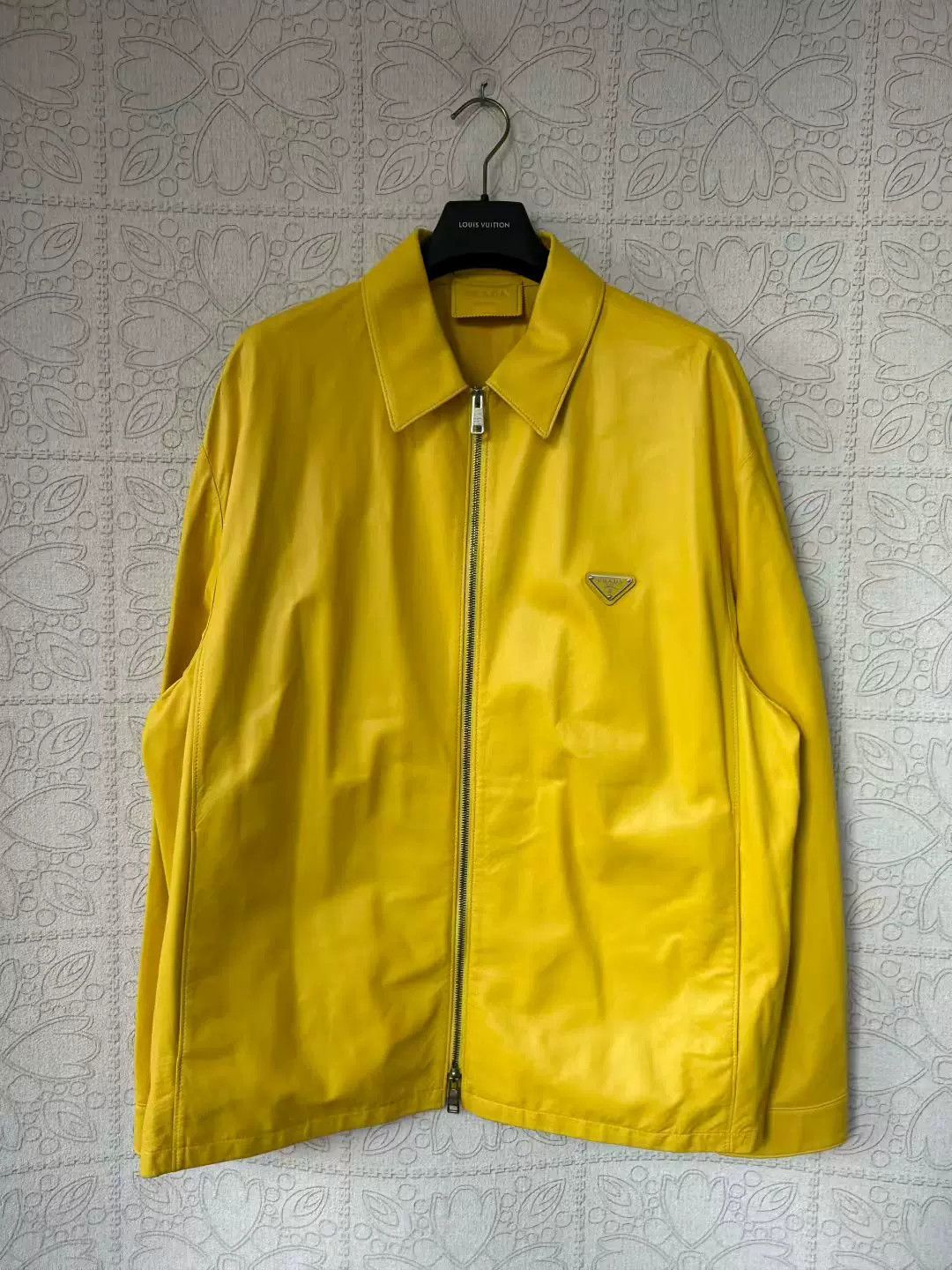 Prada prada lemon yellow lambskin leather jacket Size XL / US 12-14 / IT 48-50 - 1 Thumbnail