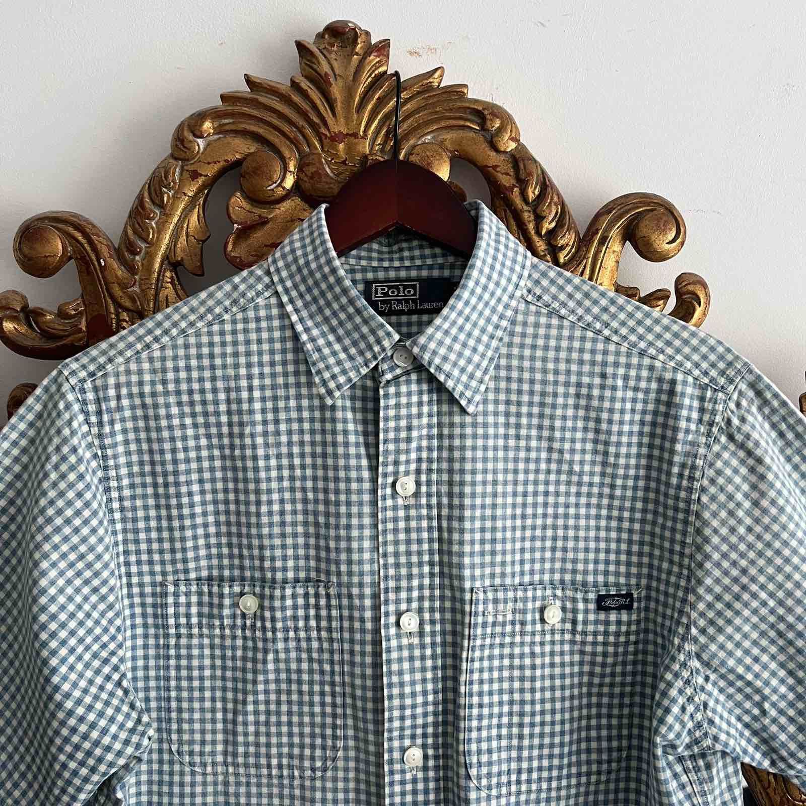 Polo Ralph Lauren Polo Ralph Lauren Shipyard Supply Men Blue Twill Plaid Shirt Size US S / EU 44-46 / 1 - 2 Thumbnail
