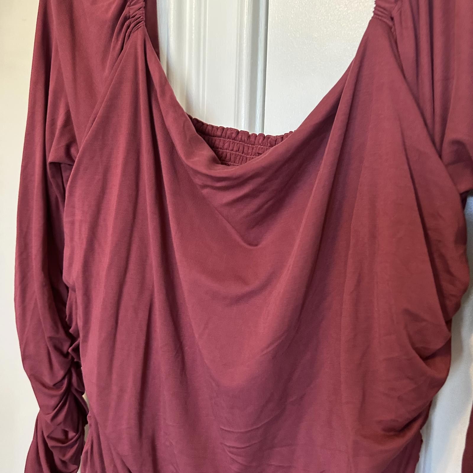 Designer Chic Wine-Colored Maxi Dress - XL Size XL / US 12-14 / IT 48-50 - 3 Thumbnail