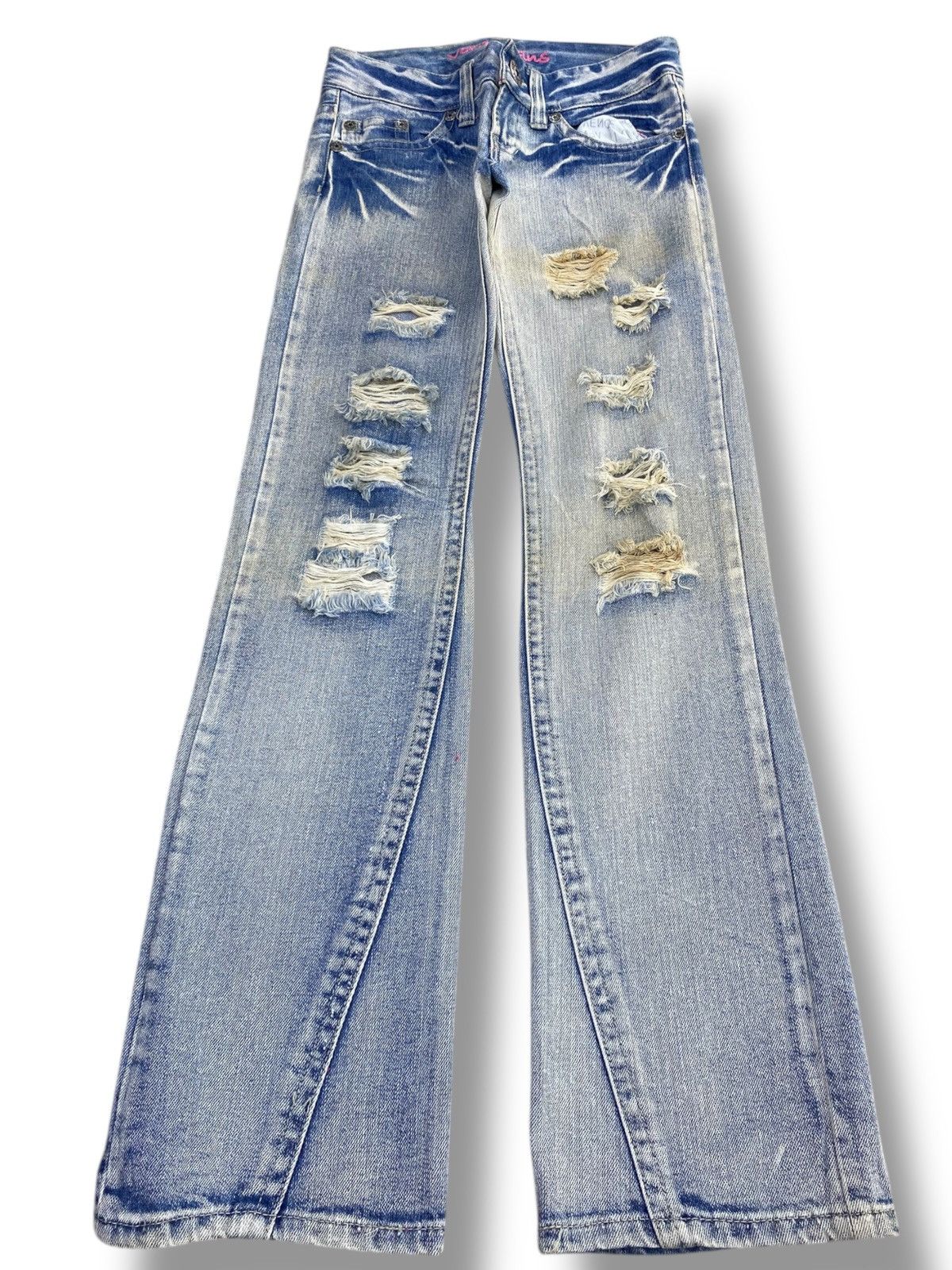 Japanese Brand Japanese Brand Acid Light Wash Style Distressed Jeans Size US 28 / EU 44 - 1 Thumbnail